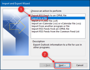 export to a file