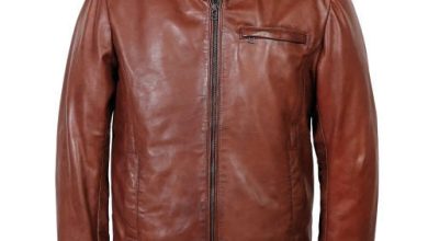 brown leather jacket outfit men