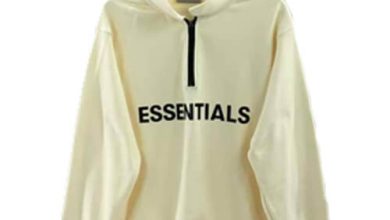 Essentials-Half-Zipper-Stand-Collar-Sweatshirt