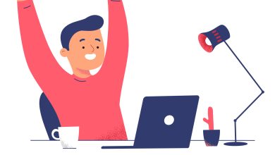 man with laptop image