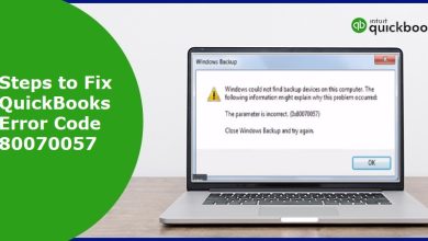 Fix QuickBooks Error Code 80070057 Featured Image
