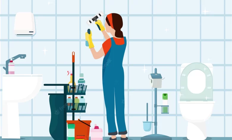 Washroom cleaning service